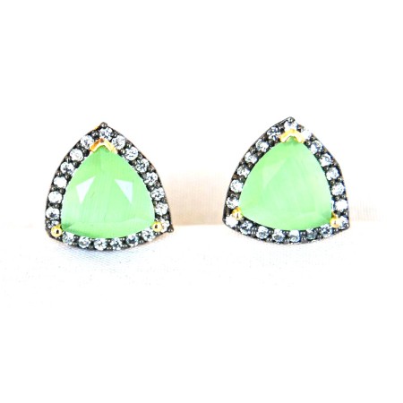 Neon Diamond Stud Earrings